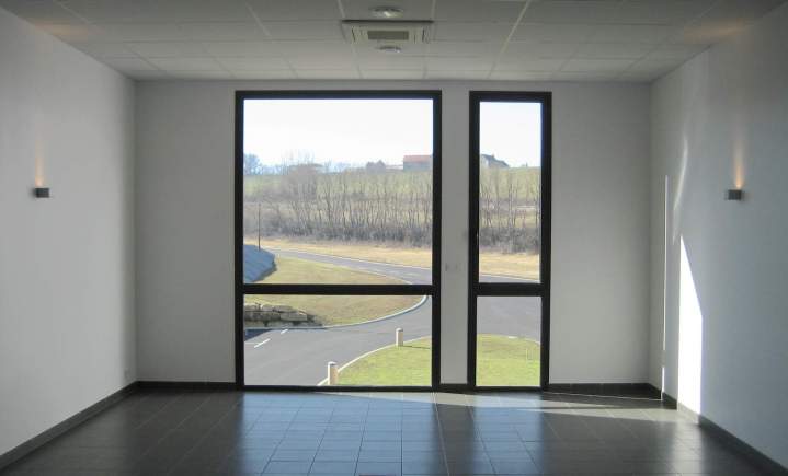 baie vitrée aluminium fixe