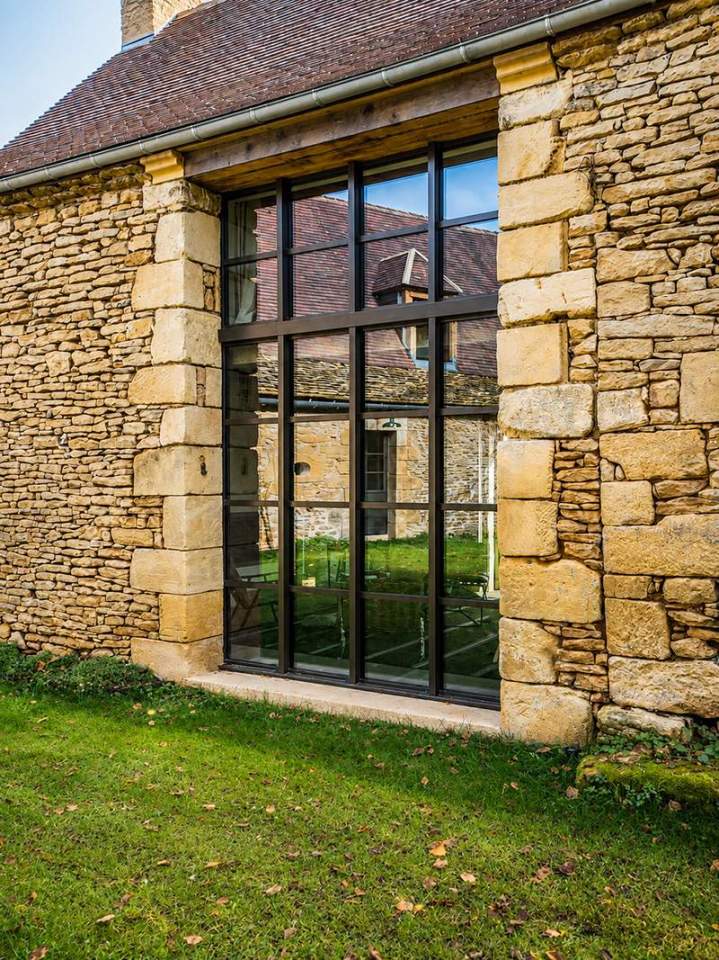Ouverture maison vitrée extérieur Sarlat-la-Canéda