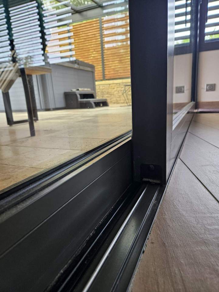 baie vitrée aluminium 2 rails